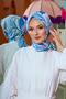 Marrakech Collection Soft Scarf Lavender Turquoise 1199-03