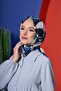 مارakesh Collection وشاح ناعم أرجواني أسود 1207-06