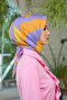 مجموعة صيفية من الأوشحة الناعمة من مجموعة Summer Radiance باللون البرتقالي المحروق والأرجواني 1186-02 - 6