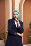 أورا وشاح ناعم بتفاصيل كاروهات لون أزرق 1155-02