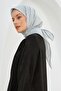 Plain Patterned Silver Cotton Viscose Scarf - 2