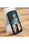 Samsung Galaxy A72 Compatible Black Silicone Cat Pattern Shock Absorbing Phone Case - 2