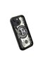 iPhone 14 Compatible Black Silicone Fun Patterned Shock Absorbing Phone Case - 3