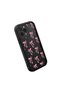 iPhone 14 Pro Max Compatible Black Silicone Bow Pattern Shock Absorbing Phone Case - 3