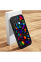 Realme C21Y/C25Y Compatible Black Silicone Graffiti Pattern Lens Protection Phone Case - 2