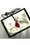Anatomical Crystal Glass Heart Necklace