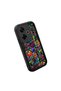 Xiaomi Poco M6 4g Compatible Black Silicone Graffiti Pattern Lens Protection Phone Case - 3