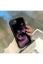 iPhone Se 2022 Compatible Black Silicone Cute Butterfly Pattern Lens Protection Phone Case