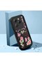 Infinix Hot 40 Pro Compatible Black Silicone Rose and Butterfly Patterned Elegan Phone Case - 2