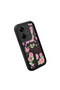 Poco M6 Compatible Black Silicone Rose and Butterfly Patterned Elegan Phone Case - 3