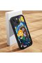 iPhone 15 Compatible Black Silicone Van Gogh Starry Night Pattern Anti-Slip Phone Case - 3