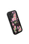 Samsung Galaxy A04E Compatible Black Silicone Rose and Butterfly Patterned Elegan Phone Case - 3