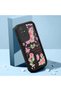 Redmi 10 Compatible Black Silicone Rose and Butterfly Patterned Elegan Phone Case - 2