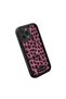 iPhone 16 Pro Compatible Black High Quality Silicone Leopard Pattern Kitty Phone Case - 3