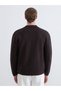 Brown Polo Neck Men's Knitwear Cardigan - 4