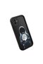 Samsung Galaxy A04 Compatible Black Silicone Astronaut and Moon Pattern Lens Protection Phone Case - 3
