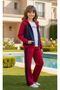 Girl's 3-Piece Tracksuit Set Cardigan T-Shirt Bottom 4-16 Years Old - - 6