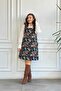 Square Neck Salopet Jile Flannel Dress - 8