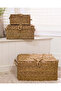 Set of 3 Wicker Basket Storage Bins with Lids – Multi-Purpose Basket Bathroom Cabinet Organizer - 2