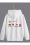 New Season Christmas Printed 3-Ply Cotton Cap Hooded Eatshirts