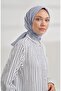وشاح قطني بنمط هندسي مطرز