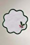 Embroidered Linen 4-Piece Cocktail Napkin Set, Coasters 4/15X15 cm - 2