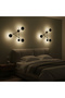 Ledos Black 80cm Modern Led Sconce 3000K Daylight 3-Piece Round Metal Wall Lamp,Ledos-15541 - 2