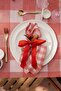 Plaid Patterned 2-Piece Napkin Set Red 2/40X40 cm - 2