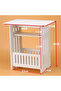 OneDcor Modern Square Coffee Table - Small End Table for Bedroom, Living Room, or Bathroom - 2