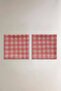 Plaid Patterned 2-Piece Napkin Set Red 2/40X40 cm