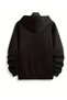 Rock & Roll Guitar Printed Zippered Hooded Fleece-Lined Sweatshirt Cardigan - 2