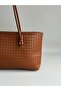Women's Bttg Long Tote Bag Brown Braided - 6