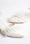 Lace & Pearl Detailed Bridal Shoes - 4 cm - 5