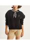 Women's Black Scarf and Ceylan Embroidered Sweatshirt - 3