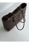 Women's Bttg Long Tote Bag Bitter Brown Braided - 6
