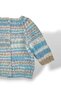1-2 Years Old Knitted Blue Marbled Baby Boy Cardigan - 7