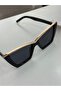 Cat Eye U400 Protection Polarized Glass Vip Black Sunglasses Frameless - 2