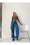 Back Belt with Buckle Detail Baggy Loose Legs - 6