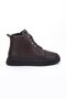 Genuine Leather Thick Sole Ring Lace-Up Brown Women's Boots - 3