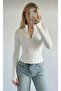 Slim Fit Slim Fit Zippered Hand-Looped Rover Cardigan - 2