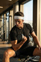 5-Pack Men's Sports Hair and Sweat Band - Adjustable Velcro Non-Slip Headband Football Fitness Tennis Gym - 2