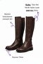 Brown Women's Zippered Fur Boots Suitable for Thick Legs A400Nav - 3