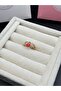 Gold Plated Special Red Heart Ring for Lovers, Gold Flower Motif Lover's Ring, Romantic Ring - 3