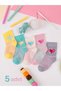 5'Pair Baby & Kids Socks Heart Patterned Four Seasons School Socks - 2