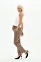 Maternity Flexible Abdominal Band Adjustable Waist Winter Mom Fit Gabardine Trousers Vi̇zon - 5