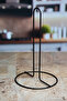 3-Piece Serving Presentation Set Black Upright Towel Holder Square Napkin Holder Square Trivet - 2