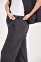 Maternity Stretchy Abdominal Band Adjustable Waist Hooded Nursing Details Wide Leg Sweatpants Set - 5