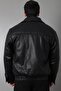 Winter Filled Fur Inside O Oversized Faux Leather Coat Kmd_50502 - 8