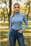 Women's Transitional Baby Blue Knitwear Bodysuit - 3