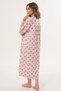 Plus Size Long Sleeve Women's (Mom) Nightgown Floral Print Mom Nightgown 100% Cotton - 3